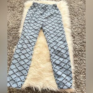 Light Blue Patterned Pants